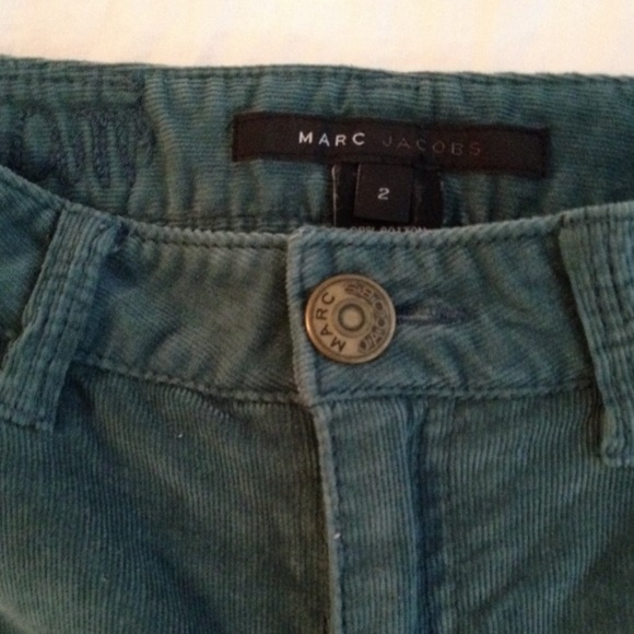 MARC JACOBS Teal Crop Corduroy Pants - Picture 2 of 4